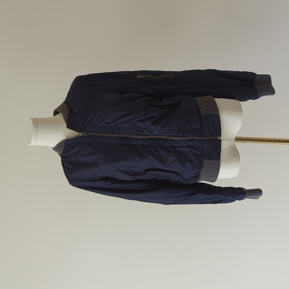 NWT JCrew Navy Gray Bomber Jacket